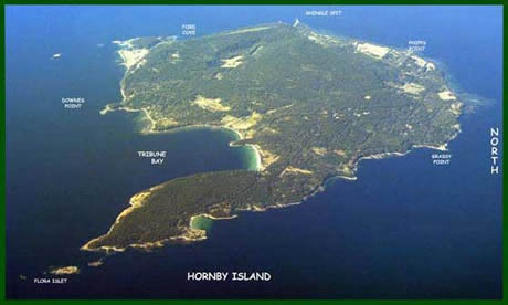 aerial view of Hornby Island, B.C.